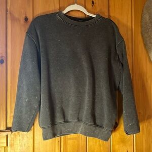 black/grey crew neck